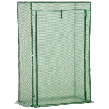 Smalle foliekas voor tuin en balkon | Kleur: Groen | Afmetingen: 50x100x150 cm