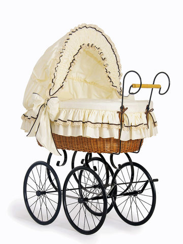 Robust rottingbabystol Emma – handflätad korg – säker och bekväm babyvagga