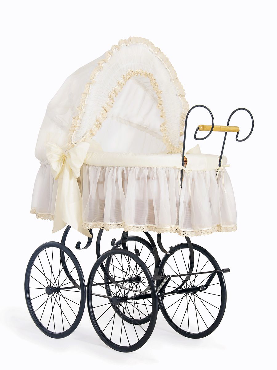 Retro rottingvagga - Handvävd vagga - Säker och snygg för bebisar upp till 9 månader