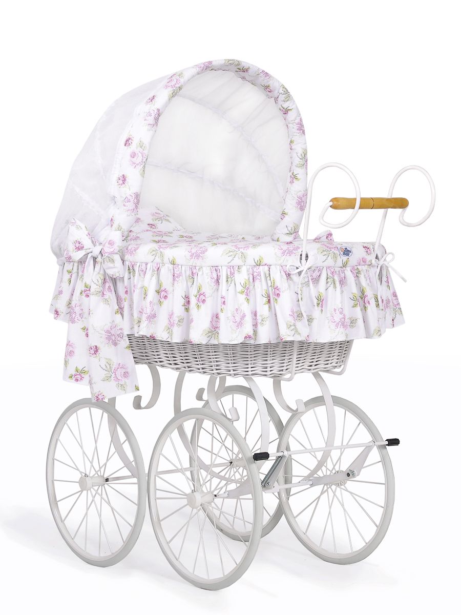 Retro spjälsäng - handgjord spjälsäng - stor, miljövänlig och allergivänlig madrass