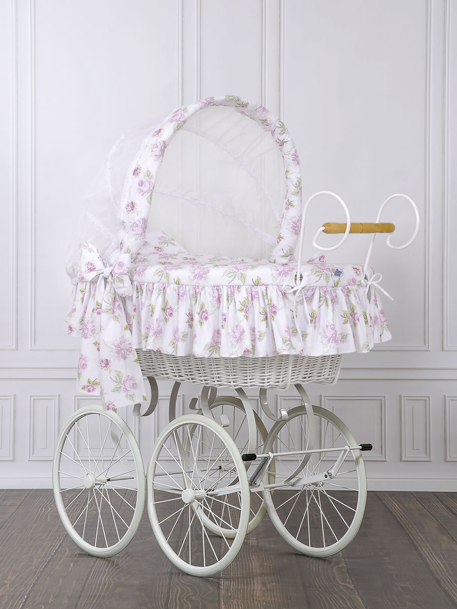 Retro spjälsäng - handgjord spjälsäng - stor, miljövänlig och allergivänlig madrass