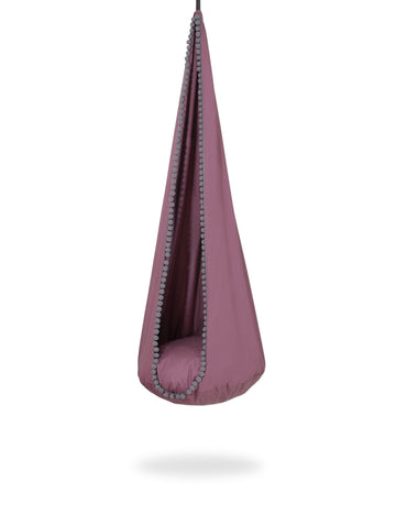 Hängande hängmatta kokong - barnhängstol - extra robust och bekväm - pastellviolett