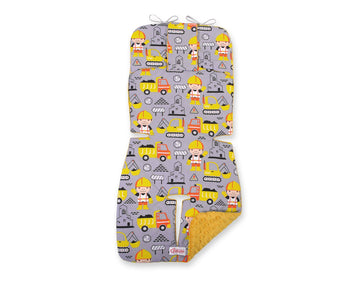 Dubbelsidig barnvagnsinlägg, barnvagnsmatta, extra mjuk och bekväm, 100 % bomull, BOBONO