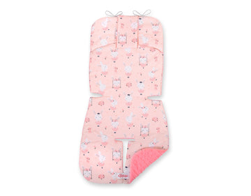 Dubbelsidig barnvagnsinlägg – barnvagnsinlägg – extra mjuk komfort, bomull och minkfleece