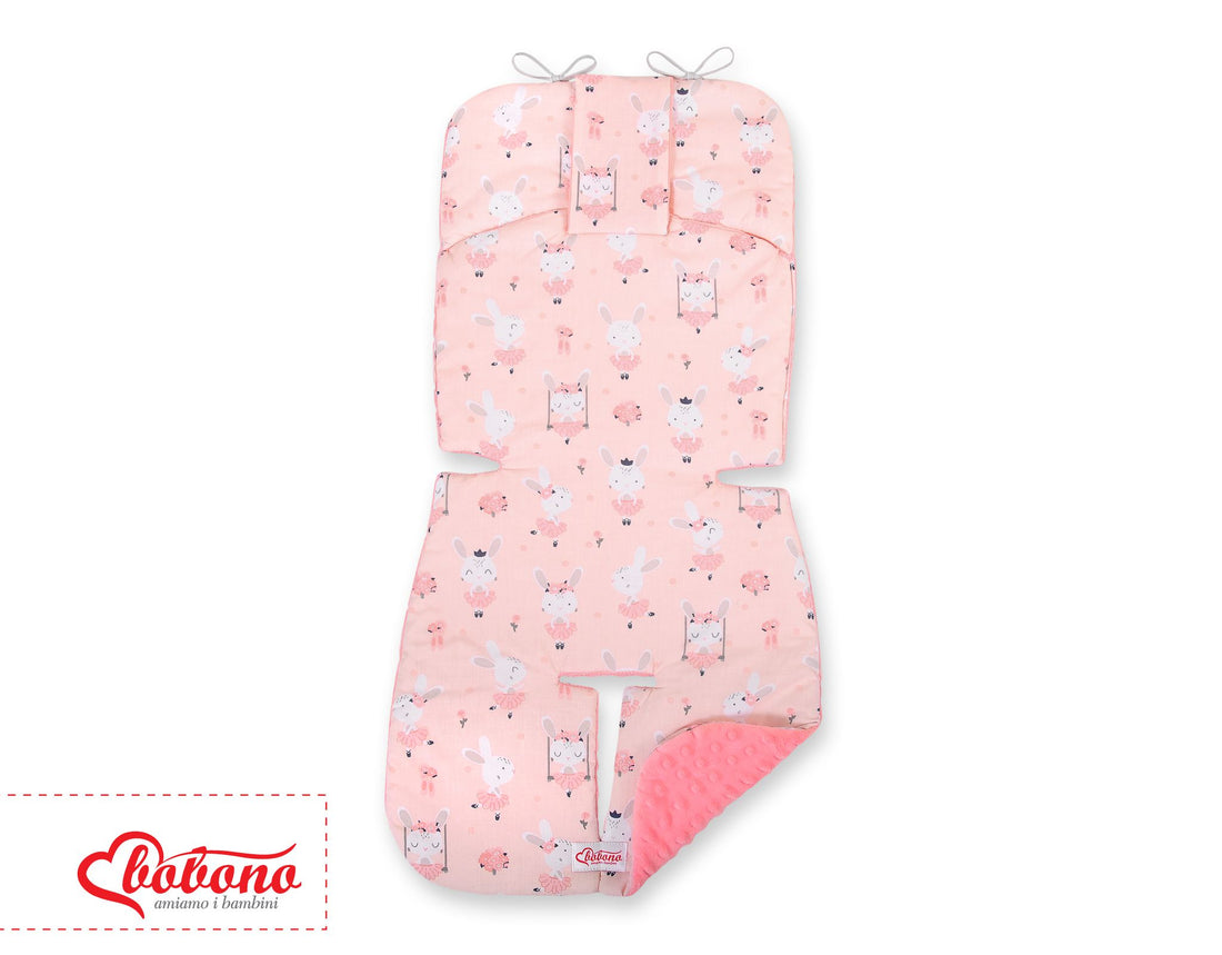 Doppelseitige Kinderwageneinlage – Buggy-Einsatz – extra weicher Komfort aus Baumwolle und Minky-Fleece