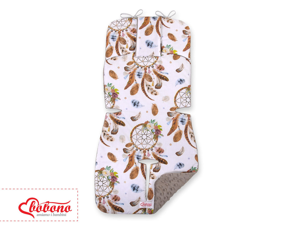 Doppelseitiger Kinderbetteinsatz/Kinderwageneinsatz – extra weich und bequem, 100 % Baumwolle und Fleece