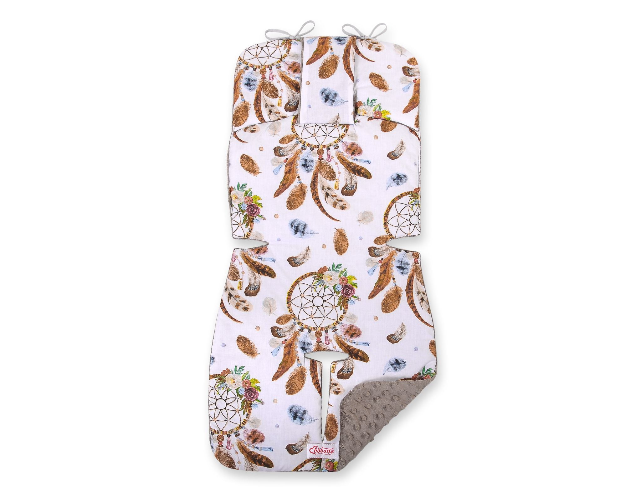 Doppelseitiger Kinderbetteinsatz/Kinderwageneinsatz – extra weich und bequem, 100 % Baumwolle und Fleece