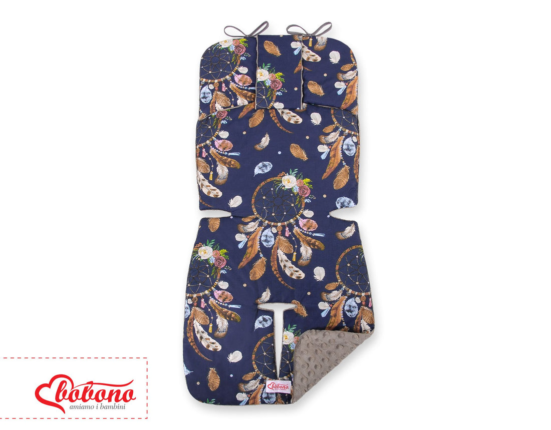 Dubbelsidig barnvagnsinsats - extra mjuk komfort, bomull och fleece, BOBONO