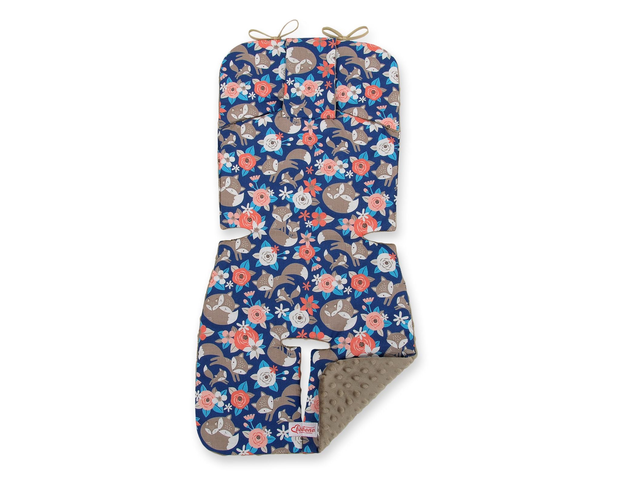 Dubbelzijdige kinderwageninleg - matrasje - extra zacht & wasbaar, universeel, katoen/fleece