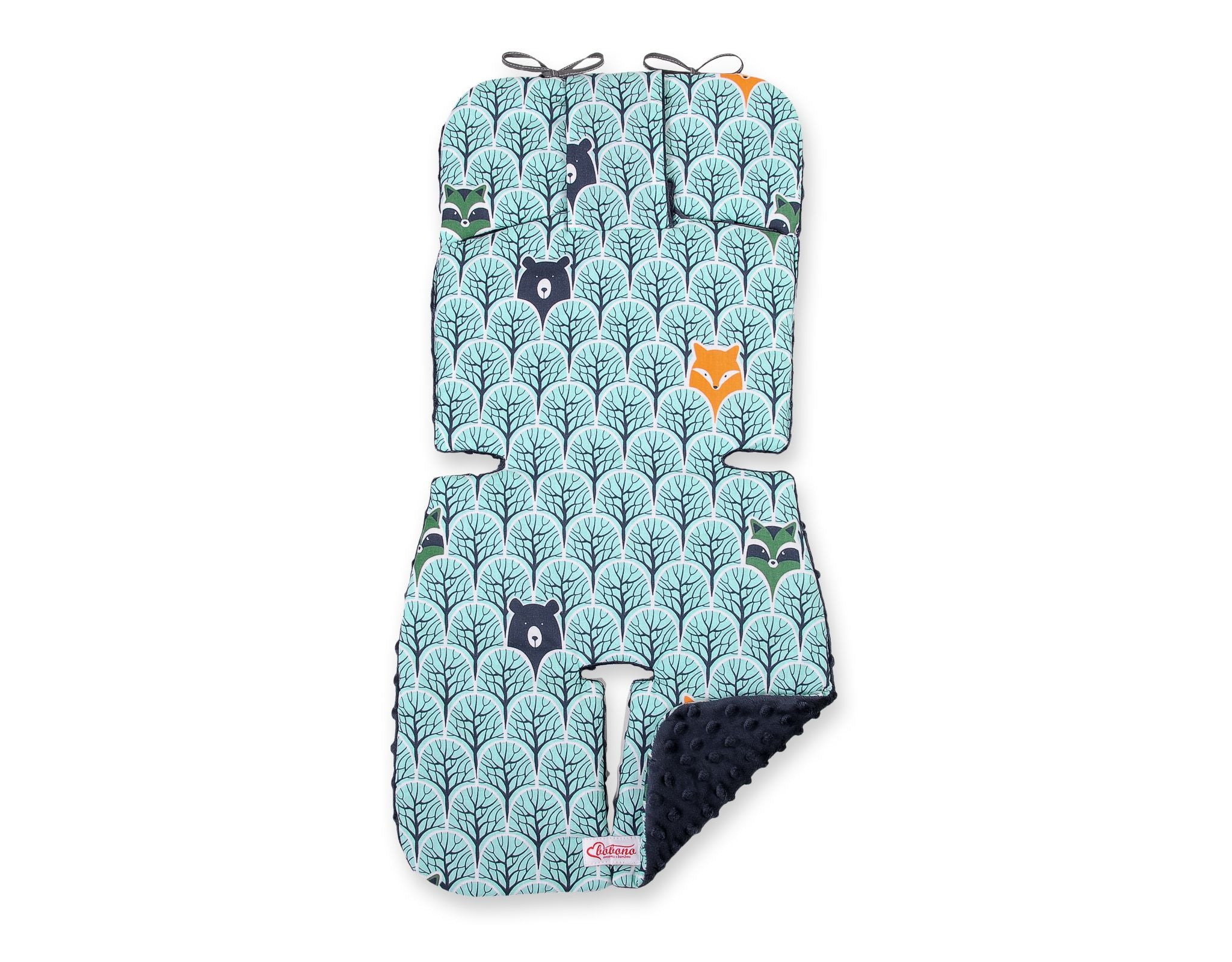 Dubbelsidig barnvagnsinlägg, barnvagnsmatta, extra mjuk och bekväm - bomull/fleece