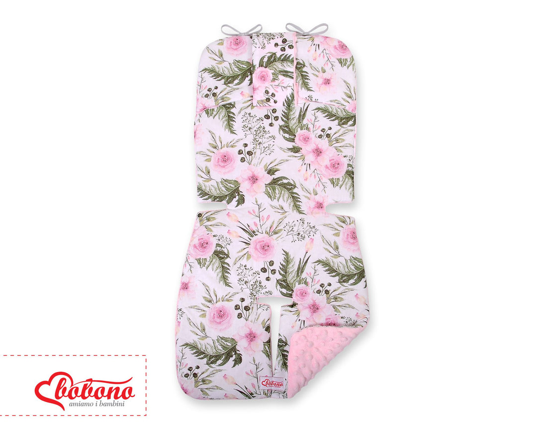 Dubbelsidig barnvagnsinlägg – barnvagnsinlägg – extra mjukt och bekvämt – bomull och fleece