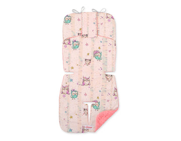 Dubbelsidig barnvagnsinsats, barnvagnsmatta, extra mjuk komfort – bomull och minkfleece