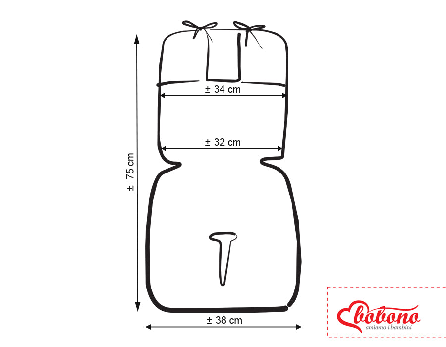 Dubbelsidig barnvagnsinsats - barnvagnsmatta - extra komfort och skydd för spädbarn