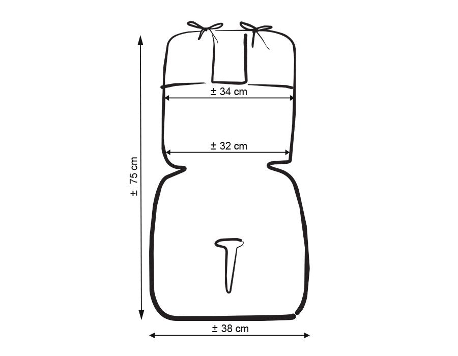 Dubbelsidig barnvagnsinlägg - barnvagnsmatta - supermjuk och universell passform