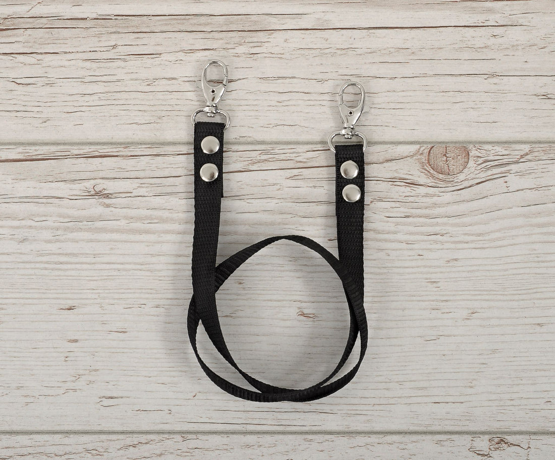 Klibbshästtyglar - handgjorda tyglar - lätta att fästa och slitstarka - svarta