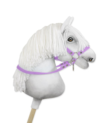 Hobby Horse tyglar - hästsele - slitstark nylon, lätt att fästa - lila