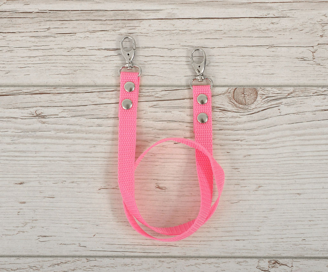 Klibbshästtyglar – grimliner – slitstarka, enkla att fästa, rosa, 66 cm