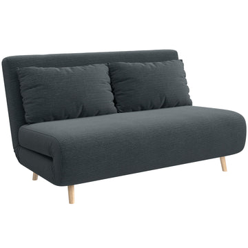 Grijze slaapbank met verstelbare rugleuning | Kleur: Grijs | Afmetingen: 141x90x81 cm