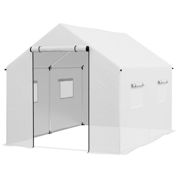 Tuintunnelkas 2x3 m - Foliekas | Kleur: Wit | Afmetingen: 300x200x200 cm