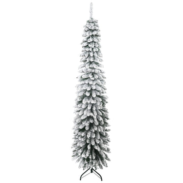 Kunstkerstboom 210 cm met Sneeuwtakken | Kleur: Groen + Wit | Afmetingen: 54x54x210 cm
