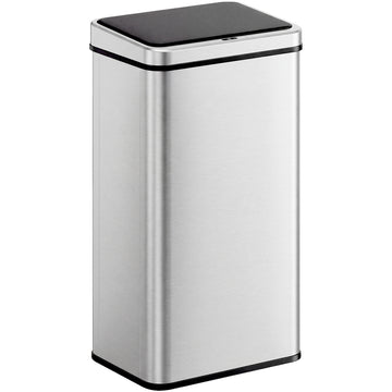 Sensor afvalbak 50L met soft-close deksel | Kleur: Zilver | Afmetingen: 26x35,5x67 cm