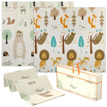 Baby speelmat, opvouwbaar en dubbelzijdig | Kleur: Meerkleurig | Afmetingen: 176x196x1.5 cm