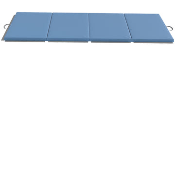Fitnessmat met handgrepen, opvouwbaar | Kleur: Hellblauw | Afmetingen: 120x240x5 cm
