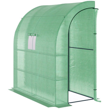 Wandkas - Inloopkas met 4 legplanken | Kleur: Groen | Afmetingen: 100x200x215 cm