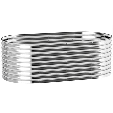 Metalen plantenbak - Verhoogde plantenbak | Kleur: Grijs | Afmetingen: 160x80x56 cm
