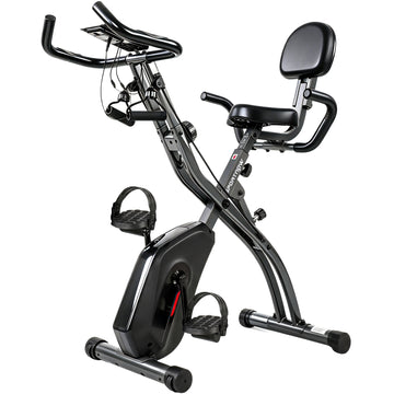 Klapbare 3-in-1 Hometrainer met Bluetooth | Kleur: Zwart | Afmetingen: 53,5x105x109 cm