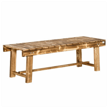 Houten tuinbank voor 2 personen | Kleur: Donkerbruin | Afmetingen: 110x38x35 cm