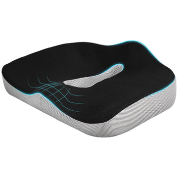 Orthopedisch zitkussen voor stoel en rolstoel | Kleur: Zwart-Wit | Afmetingen: 39x44x13 cm