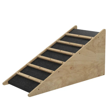 Hondenramp voor bank en bed | Antislip | Kleur: Naturel+Grijs | Afmetingen: 40x90x45 cm