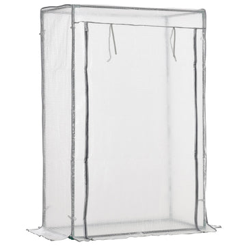 Smalle foliekas voor balkon en kleine tuin | Kleur: Wit | Afmetingen: 50x101x150 cm