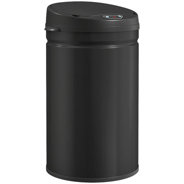 Sensor afvalemmer 30 liter - RVS prullenbak | Kleur: Zwart | Afmetingen: 30.5x30.5x51 cm