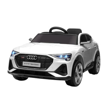 Elektrische kinderauto met afstandsbediening | Kleur: Wit+Zwart | Afmetingen: 60x108x47 cm