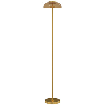 LED vloerlamp goud 3000K met voetschakelaar | Kleur: Goud | Afmetingen: 25x25x134 cm