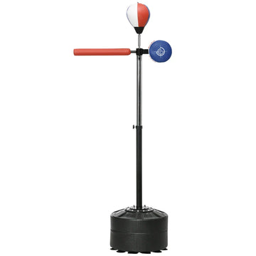 Boksstandaard speedball | Kleur: Zwart/Rood/Blauw | Afmetingen: 48x80.5x163-205 cm