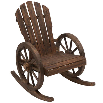 Schommelstoel Adirondack - vurenhout | Kleur: Gecarboniseerd hout | Afmetingen: 68x88x97 cm