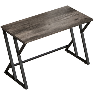 Computertafel 120x60 cm met Z-vormig metalen onderstel | Kleur: Grijs | Afmetingen: 120x60x76,5 cm