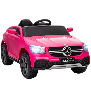 Elektrische kinderauto 12V met afstandsbediening en LED | Kleur: Roze | Afmetingen: 68x105x50 cm
