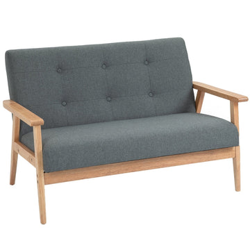 2-zits slaapbank in Scandinavische stijl | Kleur: Grijs | Afmetingen: 115x66,5x73 cm
