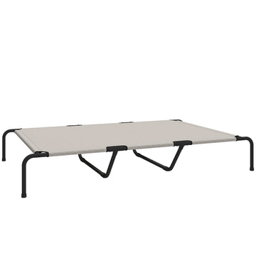Verhoogd hondenbed voor grote honden | Kleur: Beige | Afmetingen: 94x152x23 cm