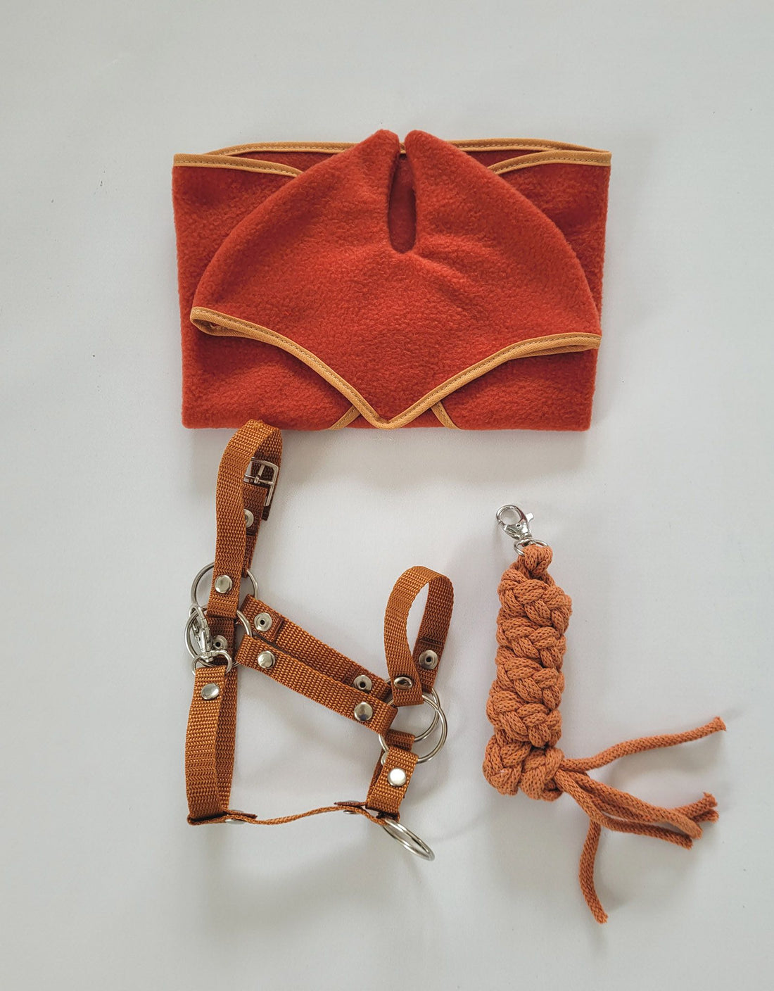 Fleecefiltsset för hobbyhäst - filt + öronskydd - varmt och snyggt