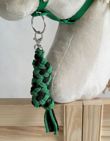 Gunghästtyglar – hästrep – allergivänliga och bekväma – svartgrön – 73 cm