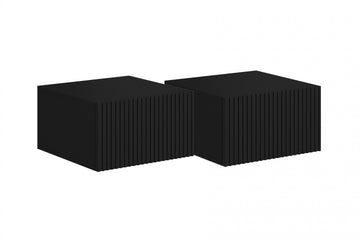 Set hangende nachtkastjes Nicole - Modern & geruisloos | Kleur: Mat Zwart | Maat: 46x25x45 cm