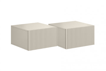 Set 2 hangende nachtkastjes Nicole - kasjmier, geruisloos sluitend | Kleur: Kasjmier