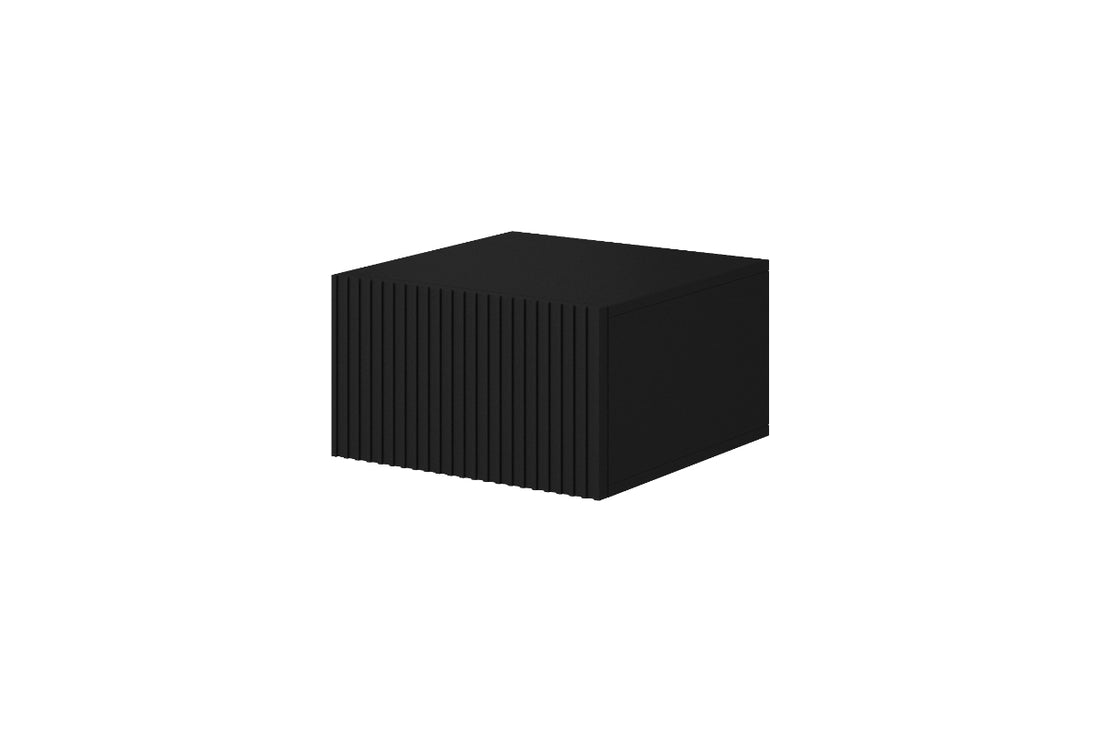 Set hangende nachtkastjes Nicole - Modern & geruisloos | Kleur: Mat Zwart | Maat: 46x25x45 cm