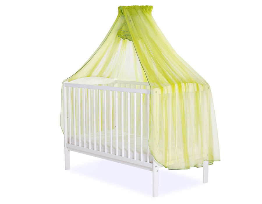 Muggennet - klamboe - ademend chiffon voor babybed en wieg, complete bescherming
