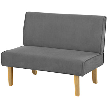 2-zitsbank van corduroy - Grijs | Kleur: Grijs | Afmetingen: 110x62x85 cm